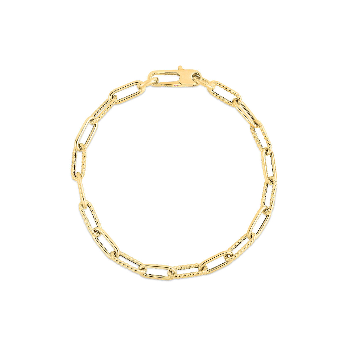 Yellow Gold Paperclip Link Bracelet | Roberto Coin